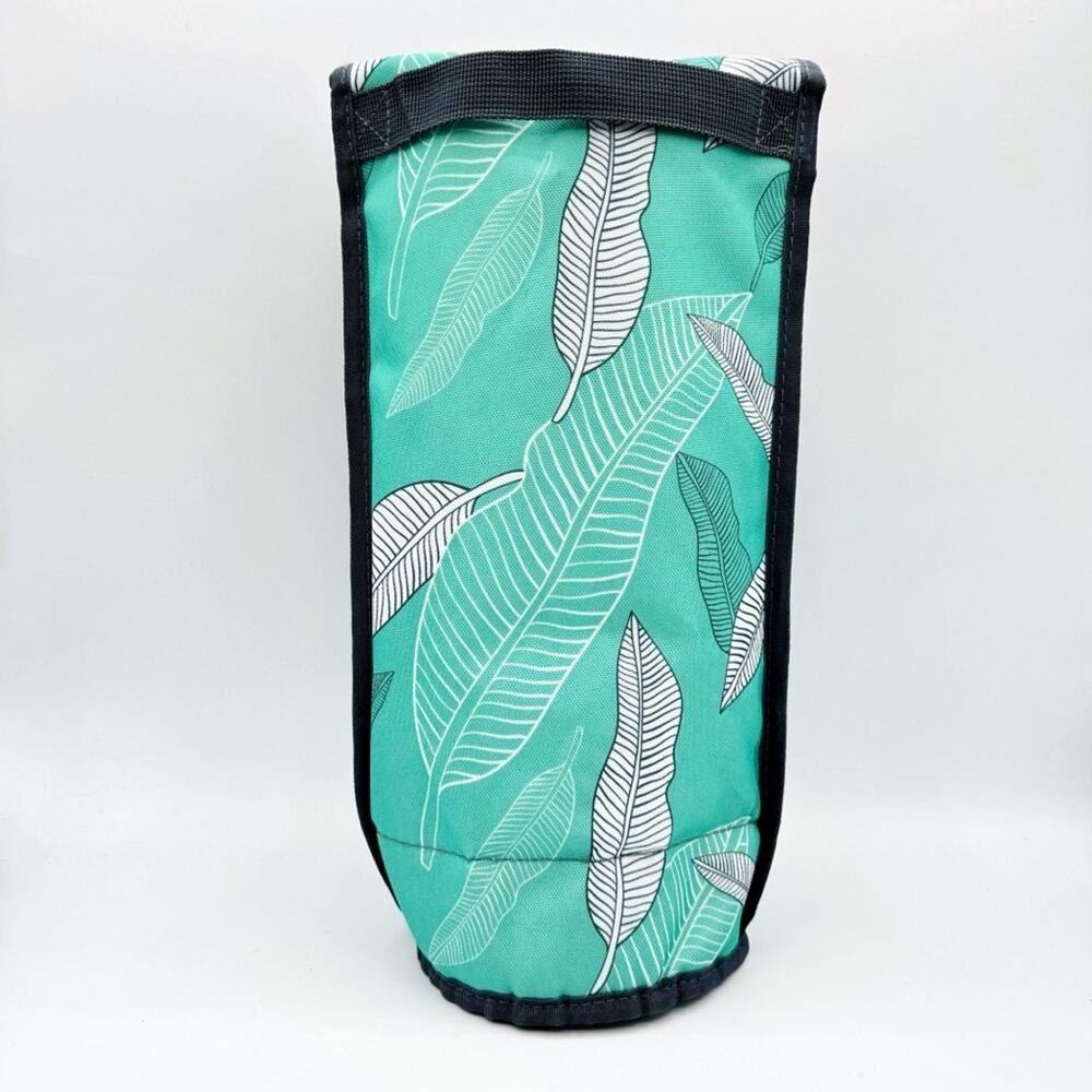 Packit Aqua Blue Teal Tropical Leaves Print Freezable Wine Bag Cooler 1.5L - Picture 4 of 6